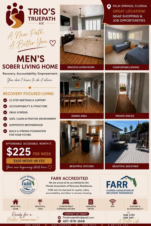 Trios TruePath Mens Sober Living Home