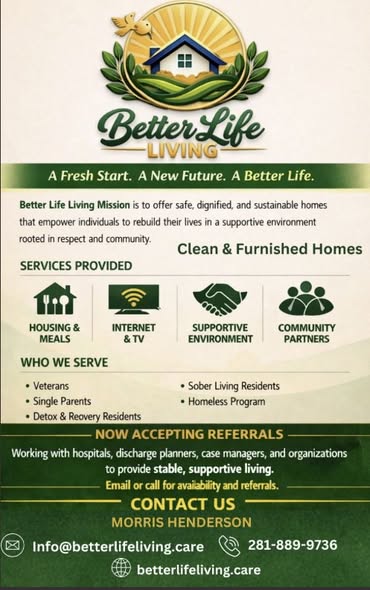 Better Life Living Housing – Recovery Transitional Housing