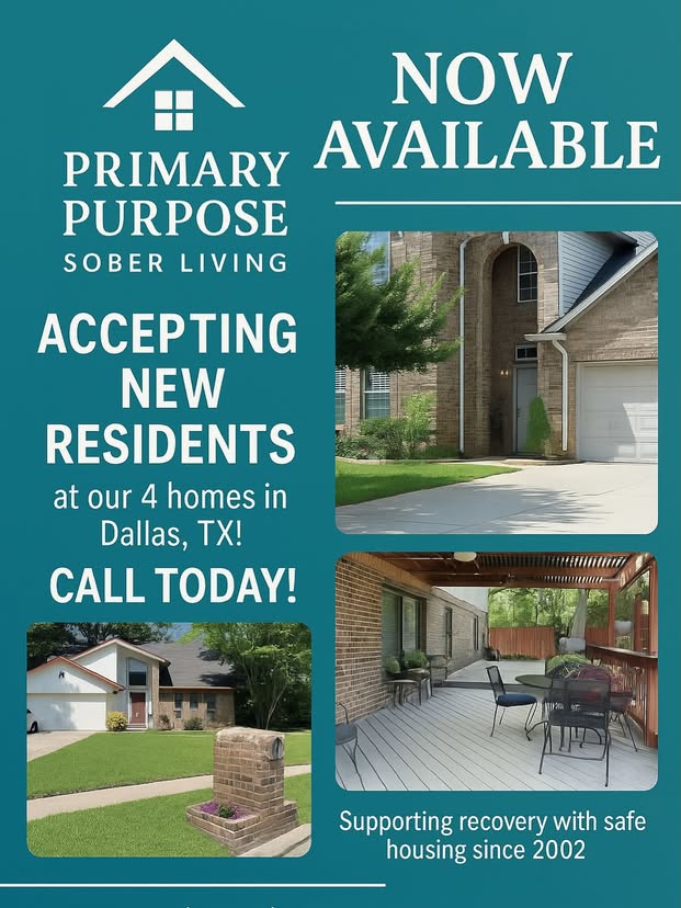 Primary Purpose Sober Livings – Euless House for Women